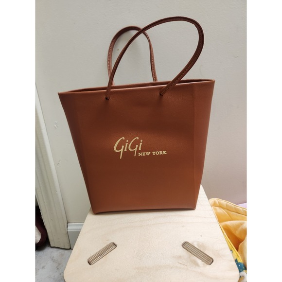 GiGi New York Handbags - Gigi New York Tote Bag Brown Leather Top Handle Shoulder Bag